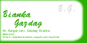 bianka gazdag business card